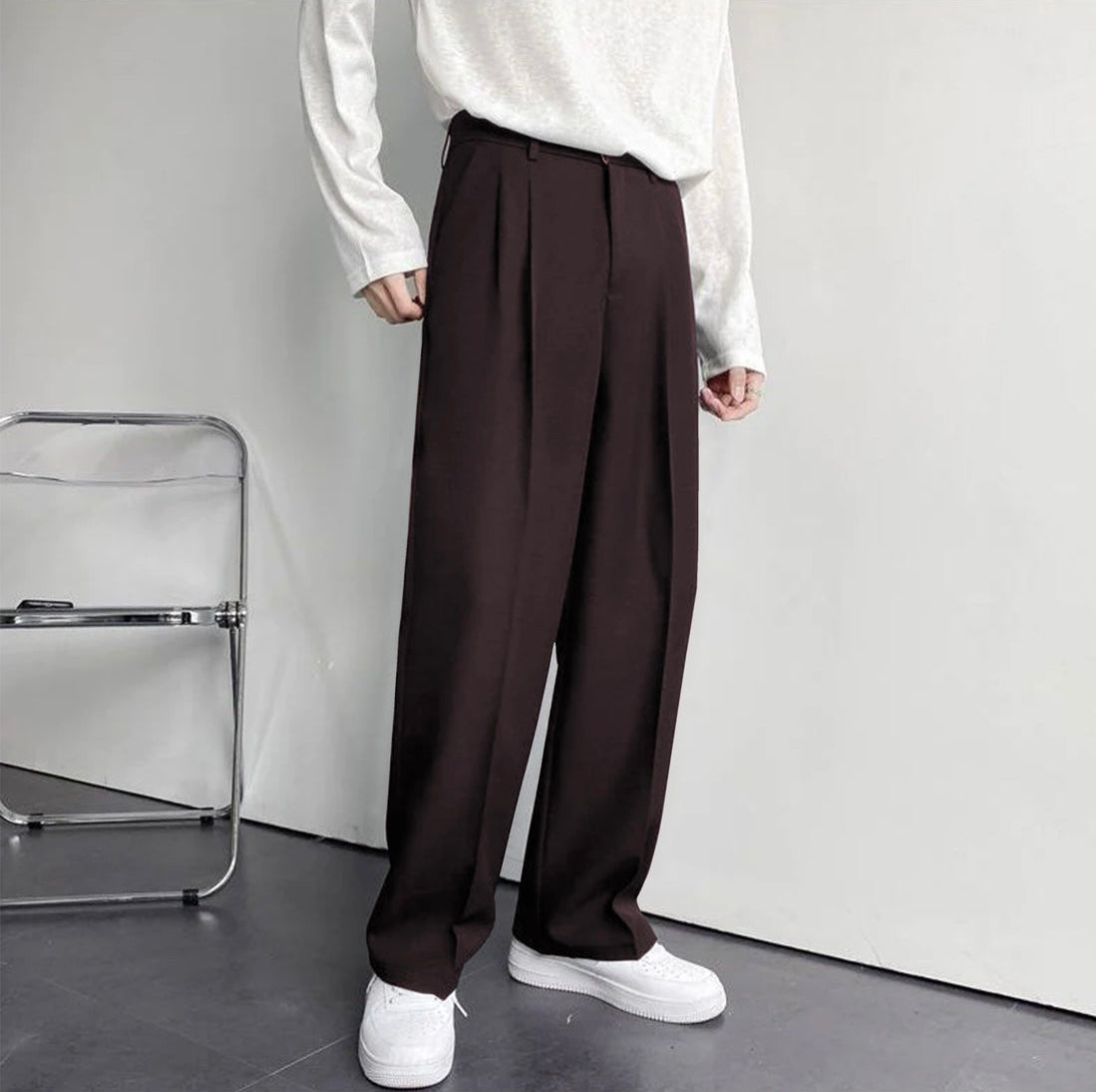 MAROON Korean Baggy Pants – Moopers